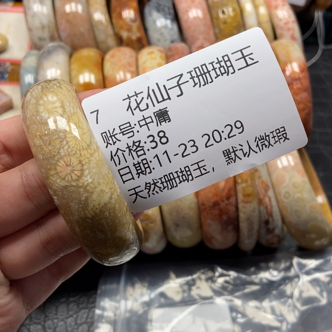 中***庸硅化珊瑚（珊瑚玉）未镶嵌珠宝半成品7