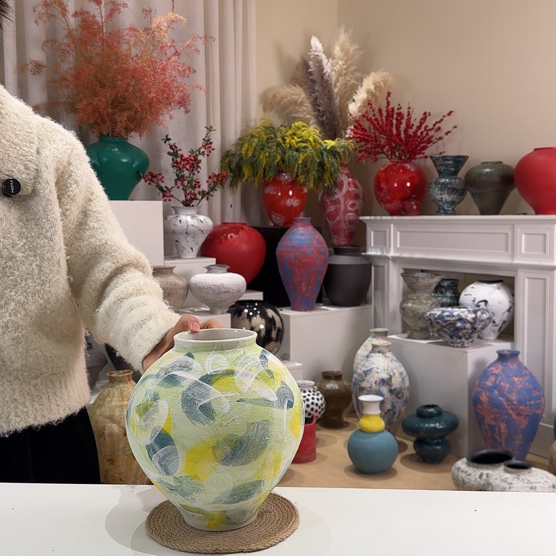 摆件花瓶口9高24闪拍96