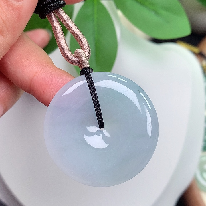 颈饰未镶嵌翡翠平安扣 34.9x5.4mm