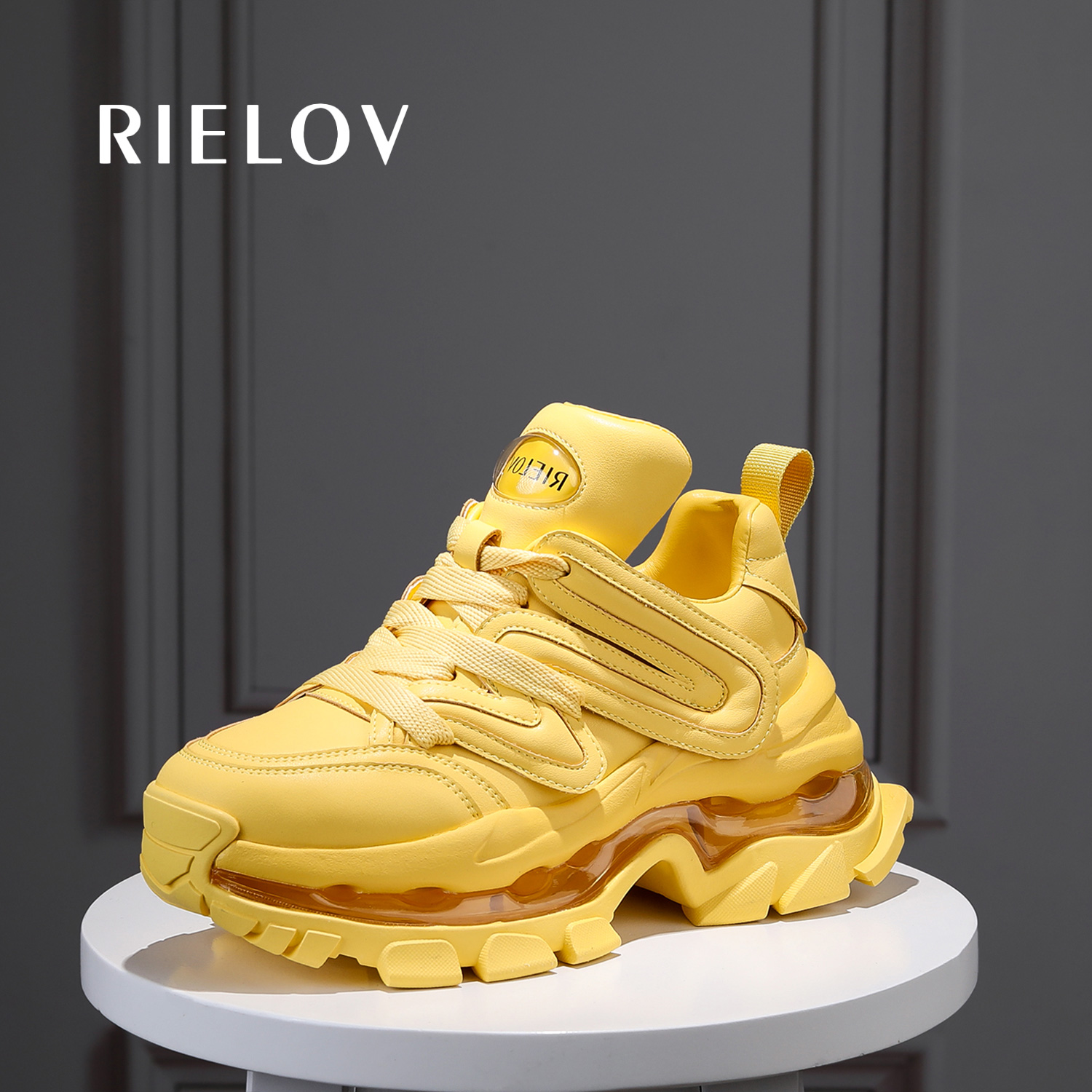 RIELOV【兰兰】增高8cm时尚厚底潮流潮鞋百搭ins女士休闲鞋666-82