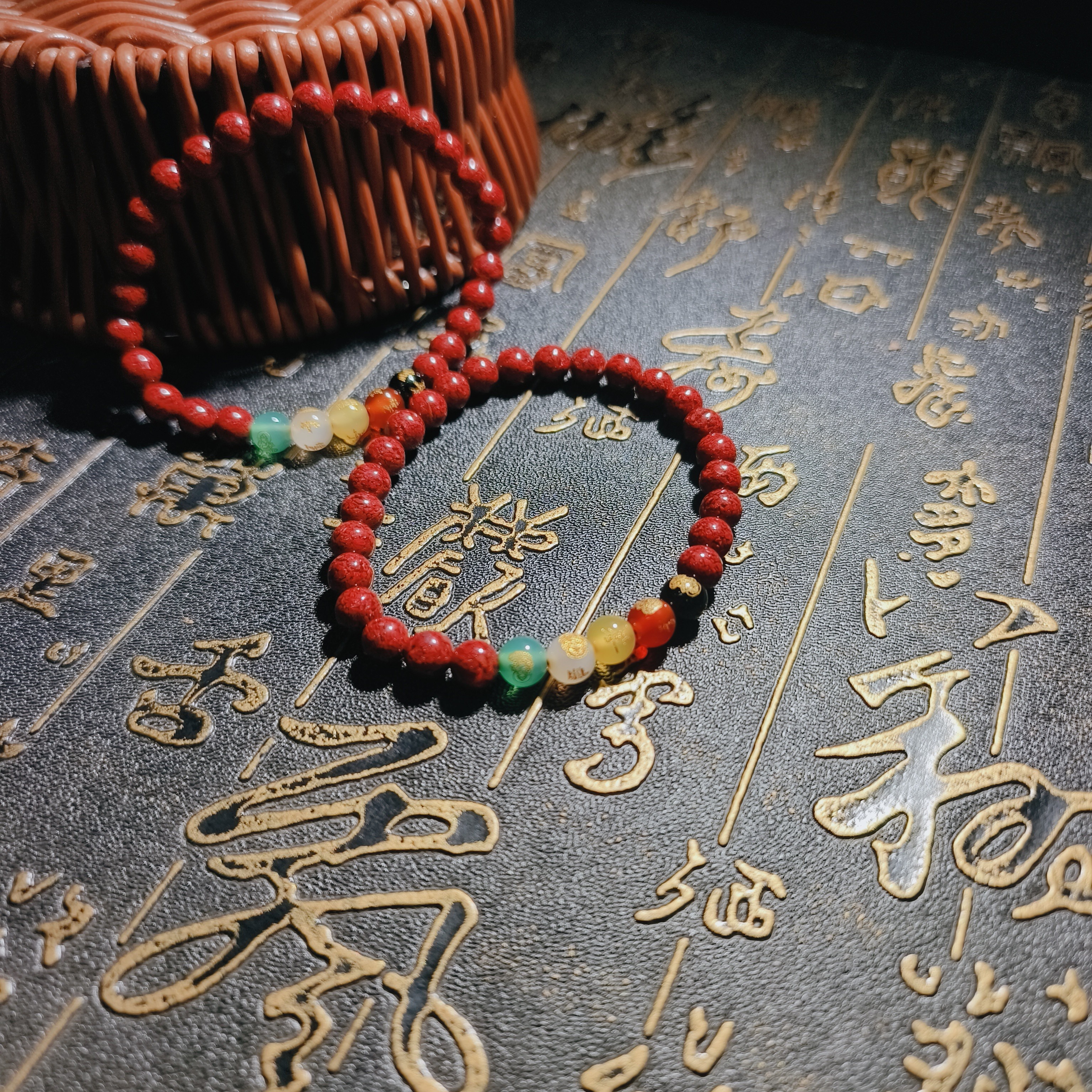 天然辰砂FC012辰沙卡6mm 手串多样性发其一