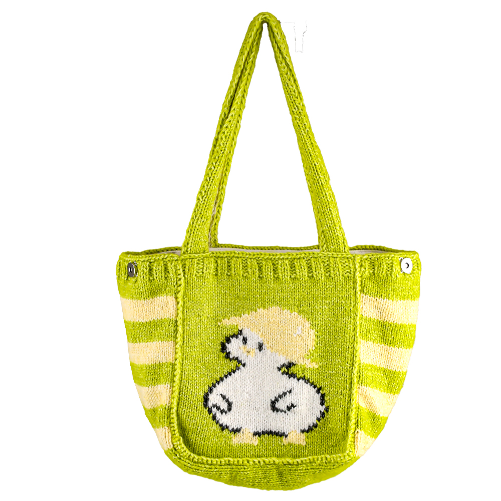 香雪茹成品绿色包包钩织卡通青春少女复古时尚小清新单肩包热卖