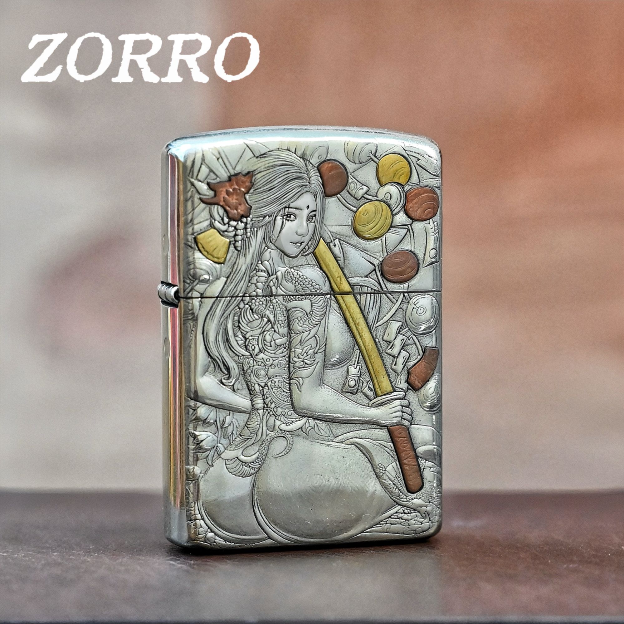 ZORRO佐罗902S白铜鹰皇二代刀女男士煤油打火机