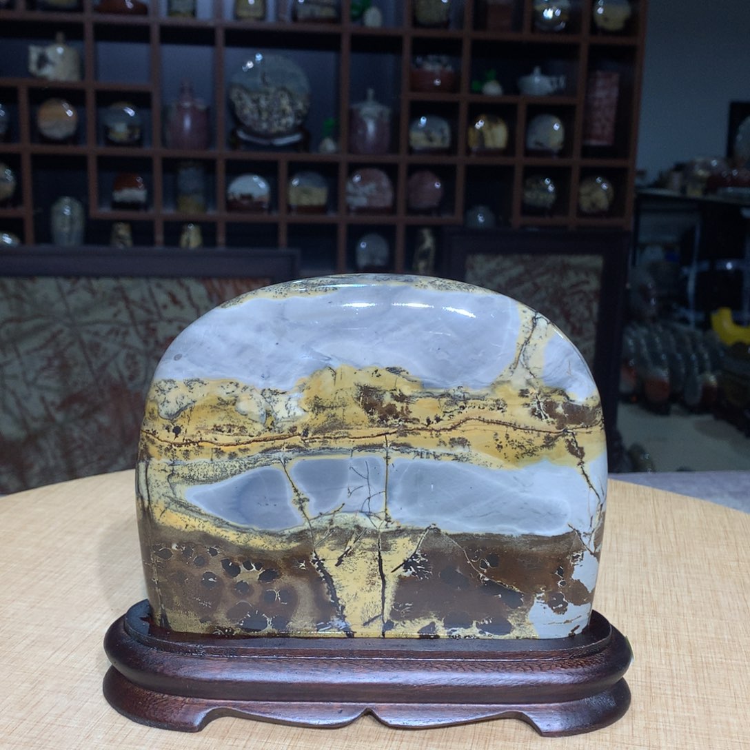 紫砂，广西国画石摆件，收藏观赏