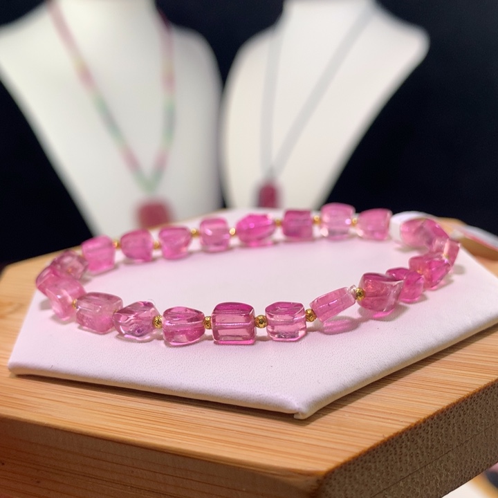 手链未镶嵌双色碧玺