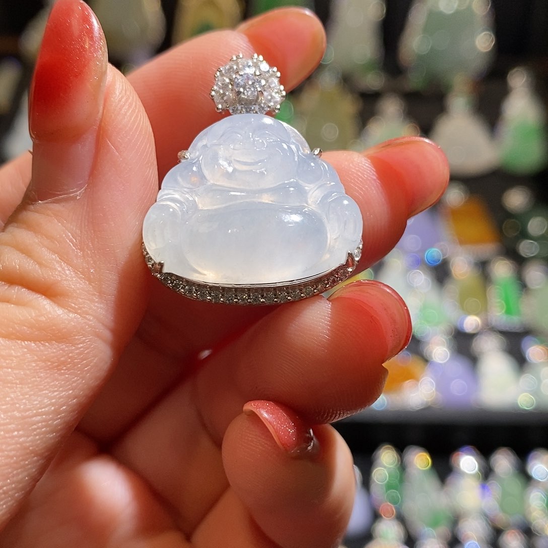 颈饰银S925镶嵌翡翠天然翡翠