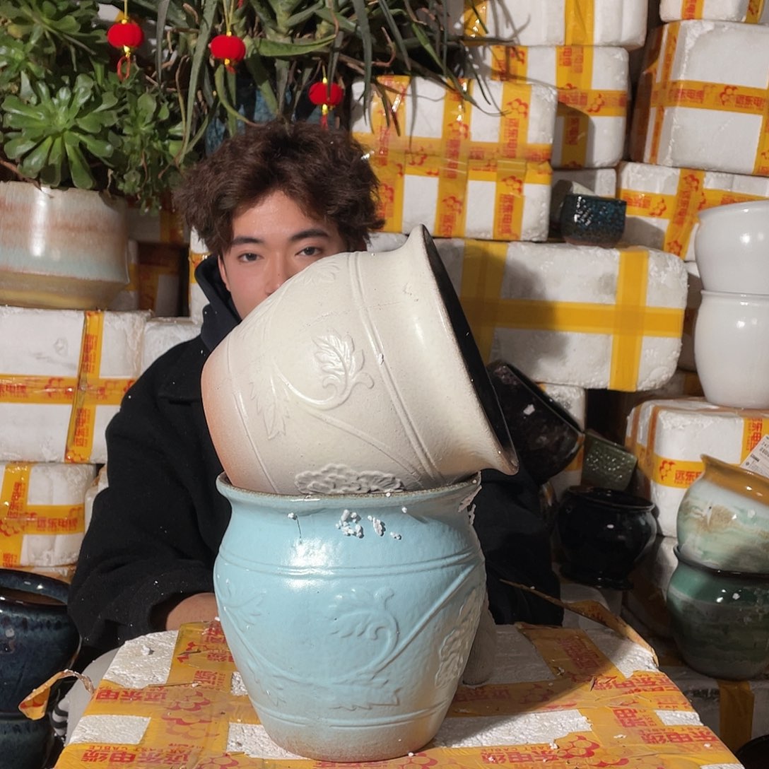 无铅玻璃宜兴紫砂花盆