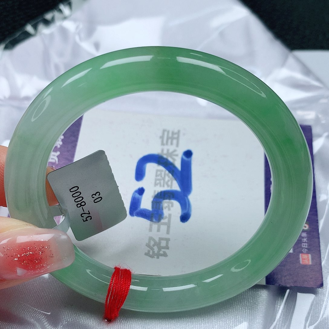 翡翠手镯未镶嵌缅甸天然a货翡翠52