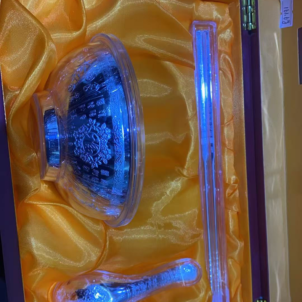 足银银制品 161克多收藏 银碗筷银制品实心素款精美足银