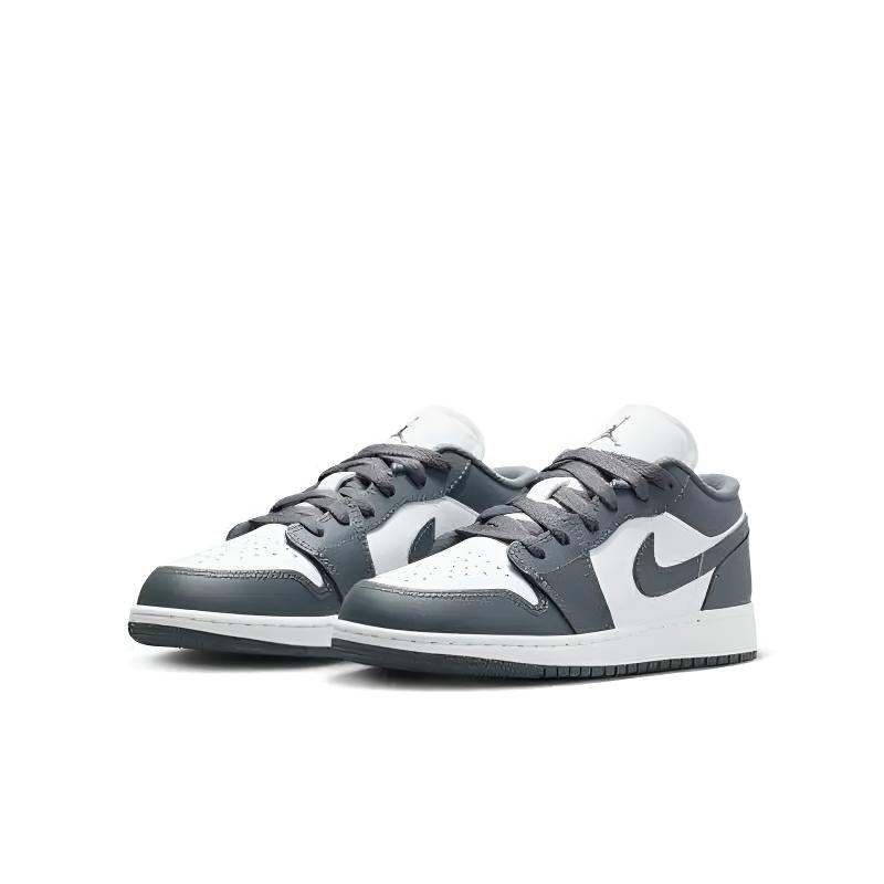 NIKE/耐克女大童灰白 AJ 1 低帮复古百搭经典休闲板鞋-553560-044