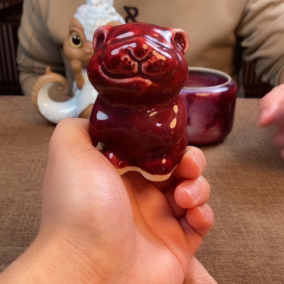 瓷片钧瓷摆件摆件