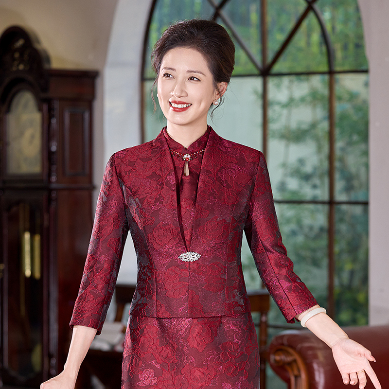 1616小西装外套搭配礼服穿喜婆婆婚宴装结婚年轻高贵套装上衣百搭