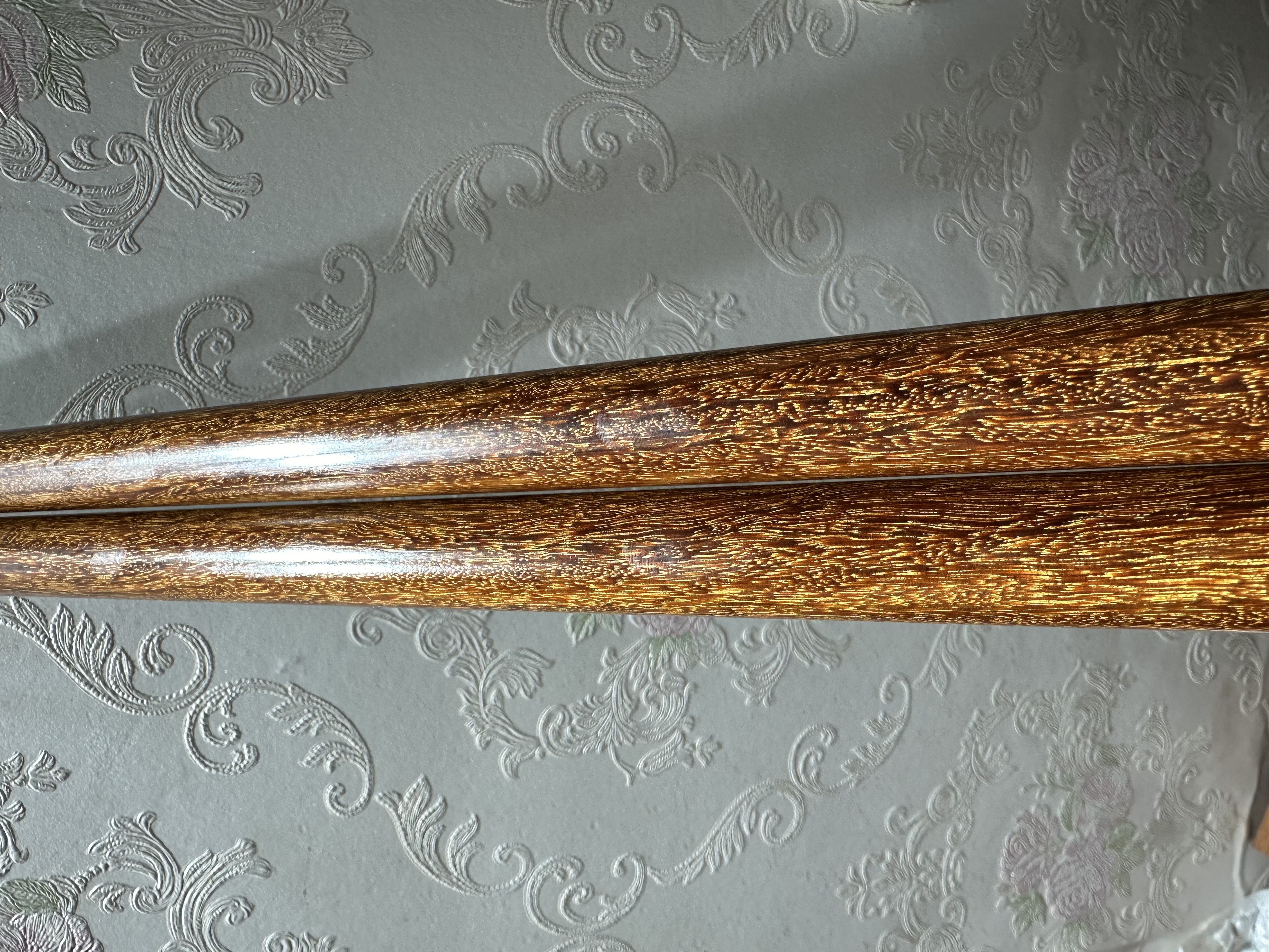 金星紫檀太极棍直径2.0武术棍硬木防身棍把玩棍手把棍圆棍木头棍