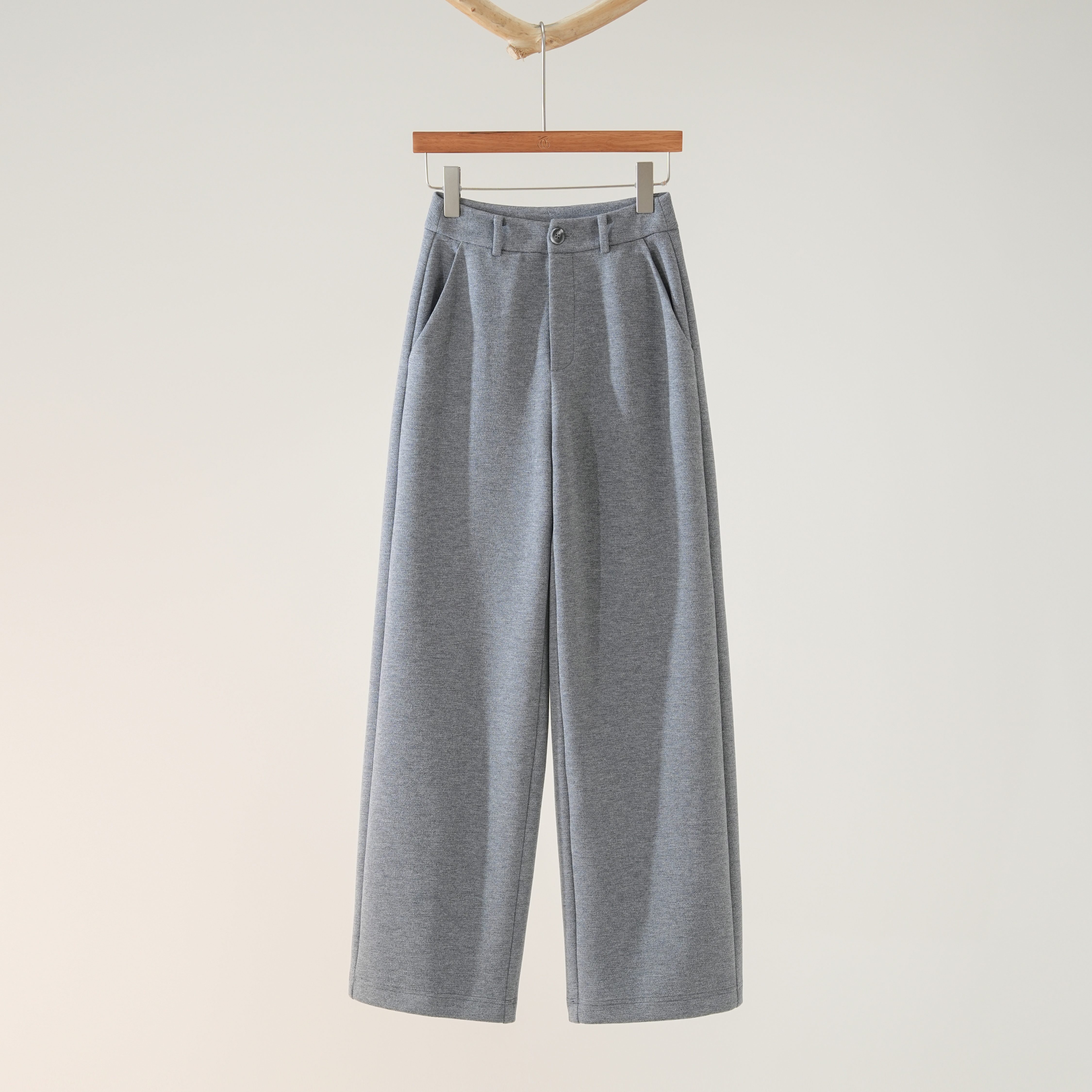 西子/【灰色神裤】醋酸羊毛高腰显瘦秋冬百搭保暖直筒长裤/KZXS240