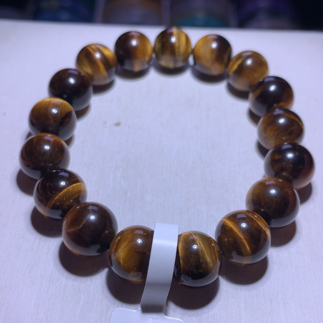 银S925镶嵌水晶手串虎眼12.3m