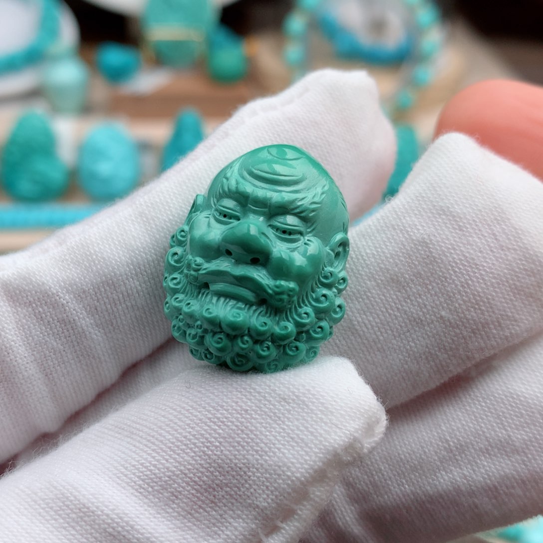 绿松石珠宝奇石未镶嵌20mm