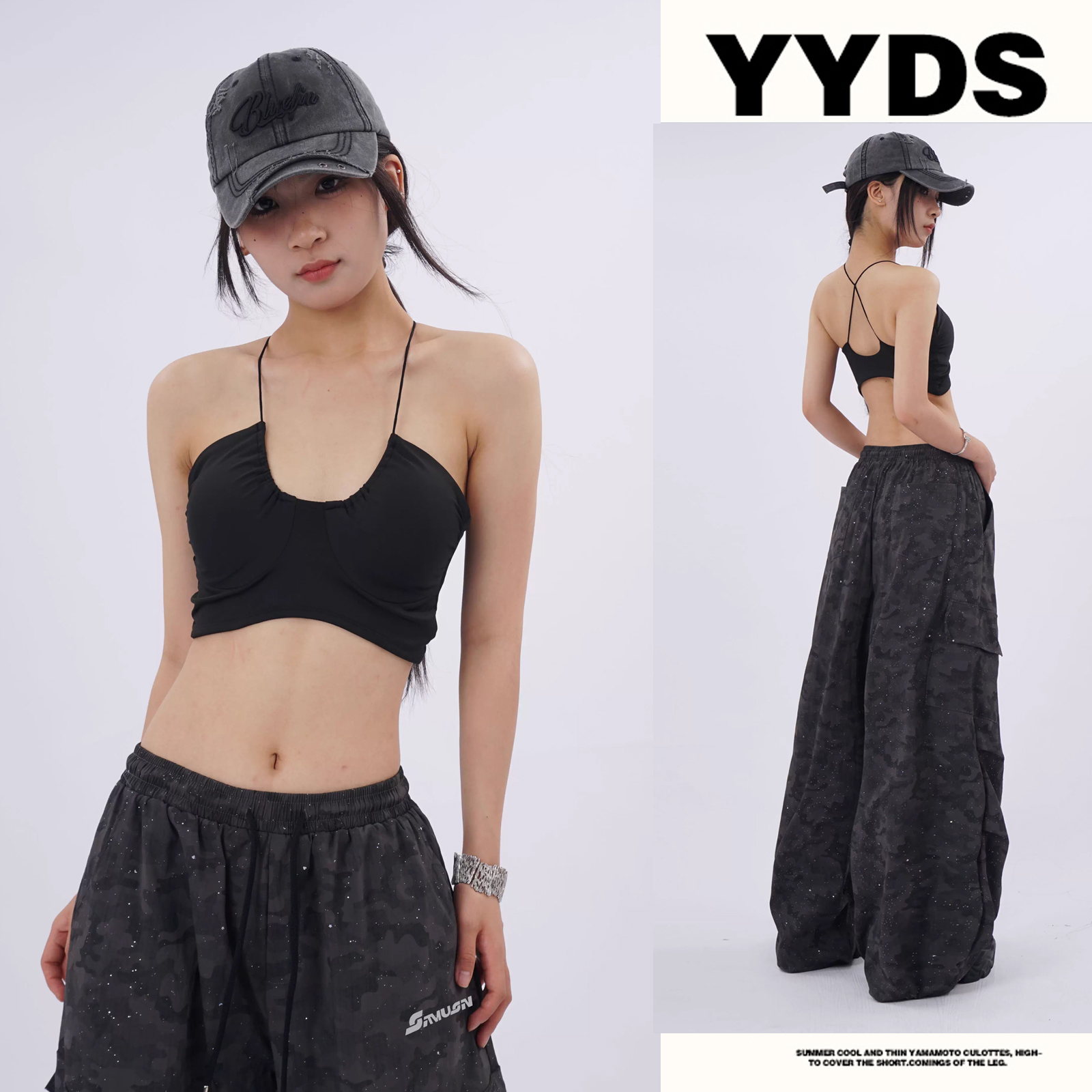 健身运动性感美背健身文胸上衣瑜伽服高强度挂脖吊带jazz舞蹈背心