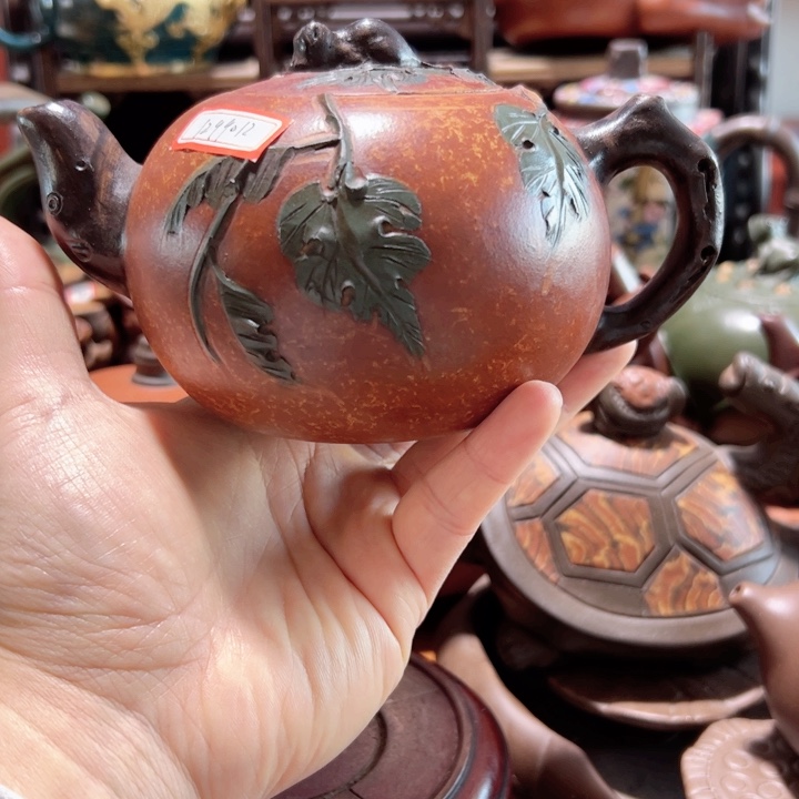 茶壶紫砂紫砂壶收藏起来了！