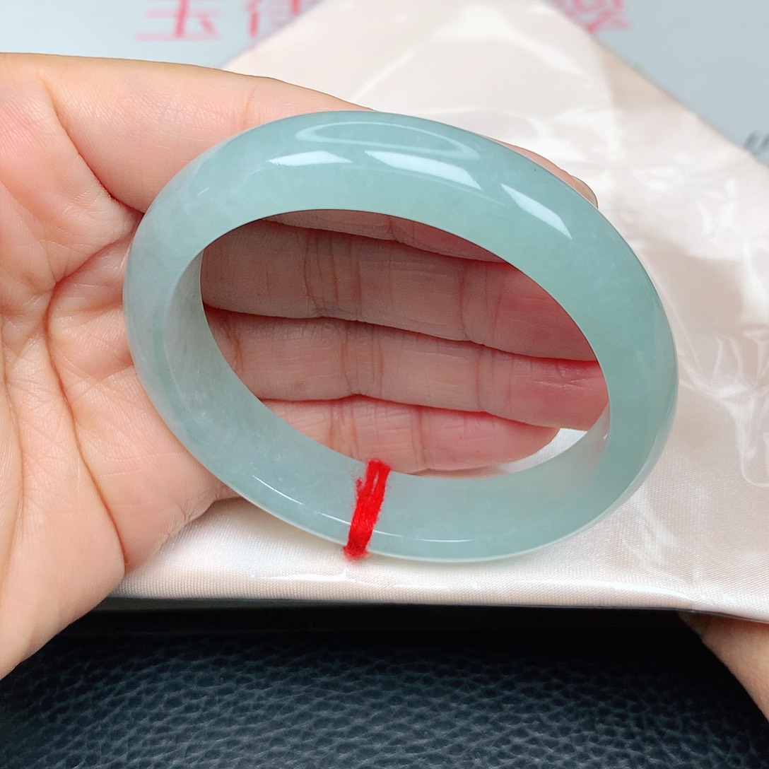 未镶嵌手镯翡翠冰清薄荷绿21