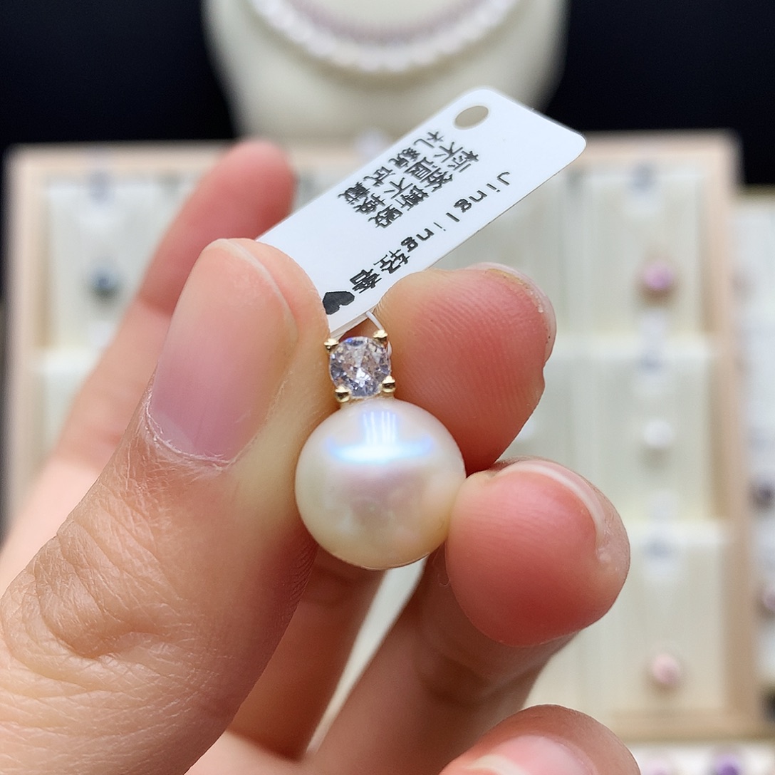 颈饰合金淡水珍珠