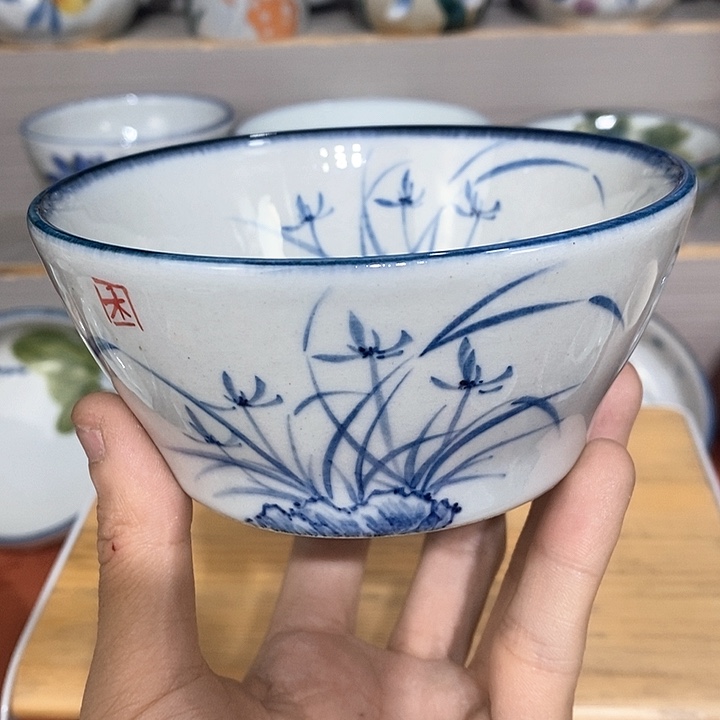 禾泥陶器手工制作5寸碗