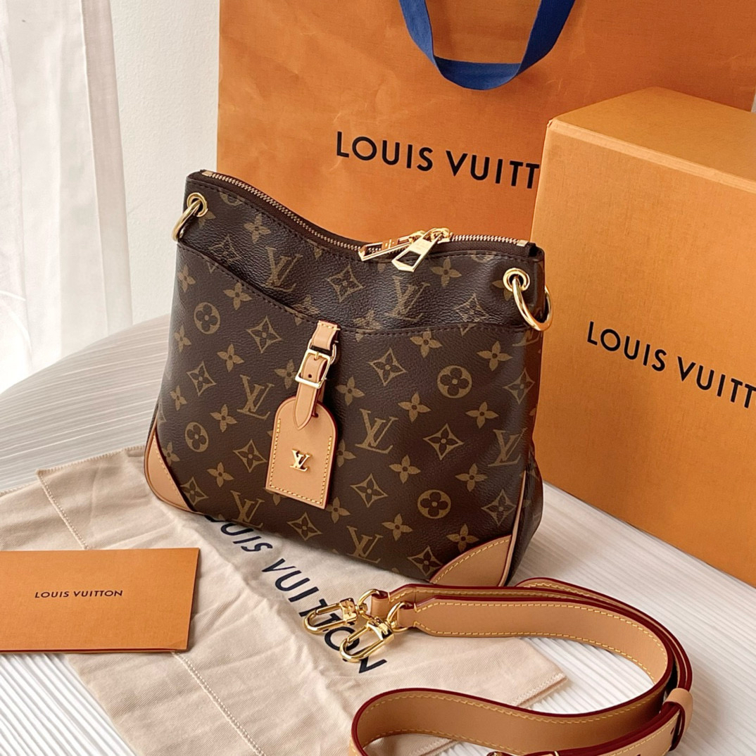 99新 LouisVuitton/路易威登 odeon老花斜挎包中检JM3A-0443