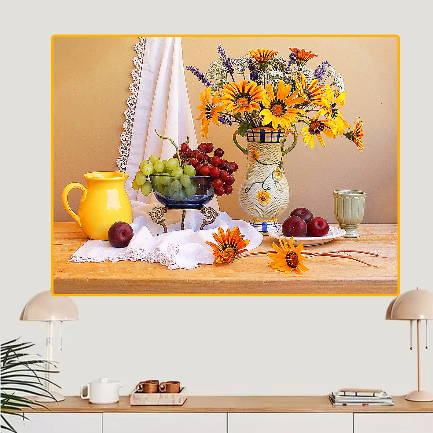 CT04现代轻奢餐厅装饰画水果画油画新中式饭厅挂画