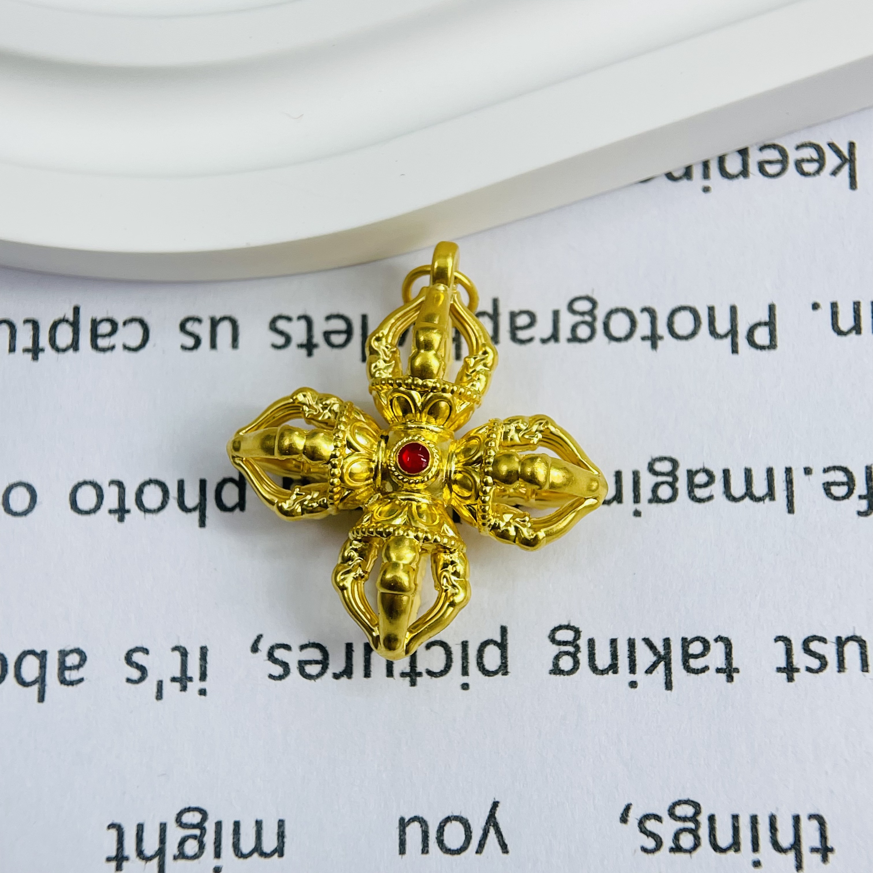 黄金足金999十字金刚杵DP2910-01960