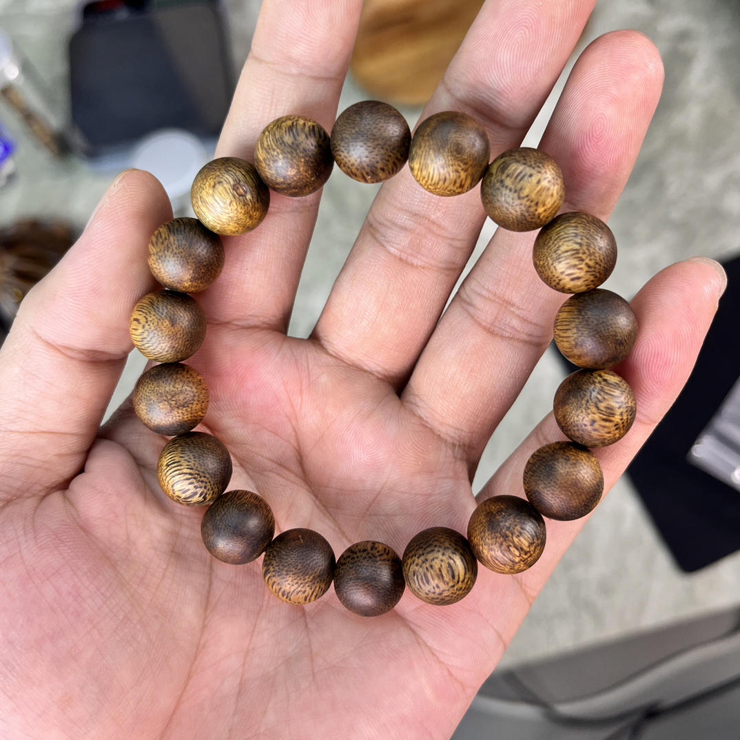 沉香莺歌楠12mm圆珠13g+单圈手串高油药香醇厚多样性发一