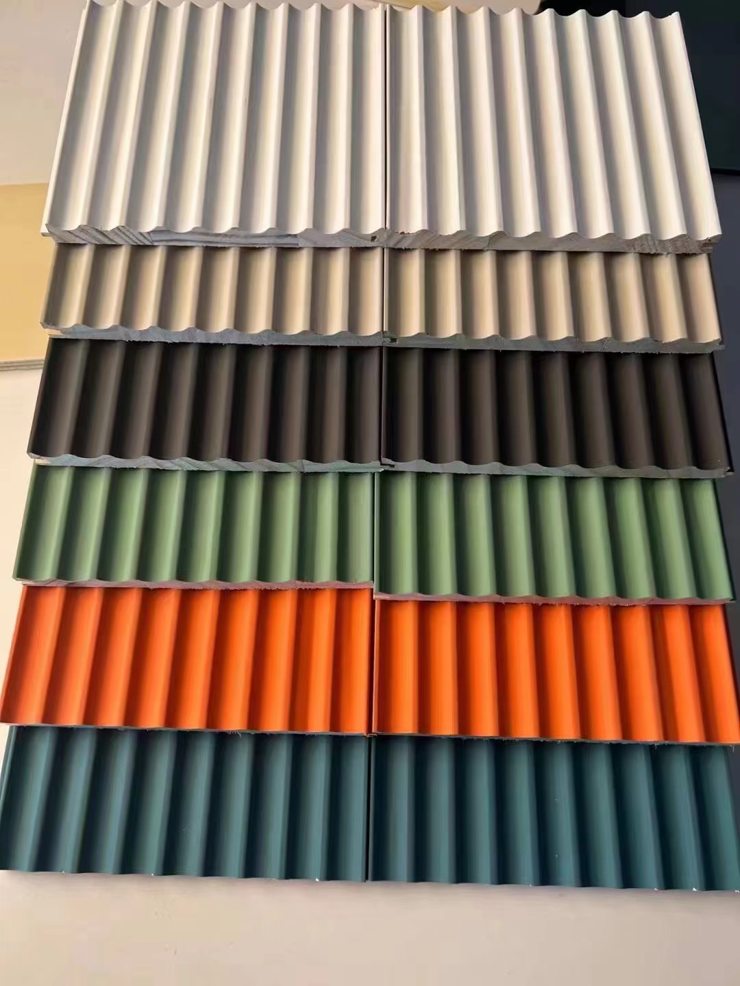 12厚小波浪板小内弧实木格栅网红