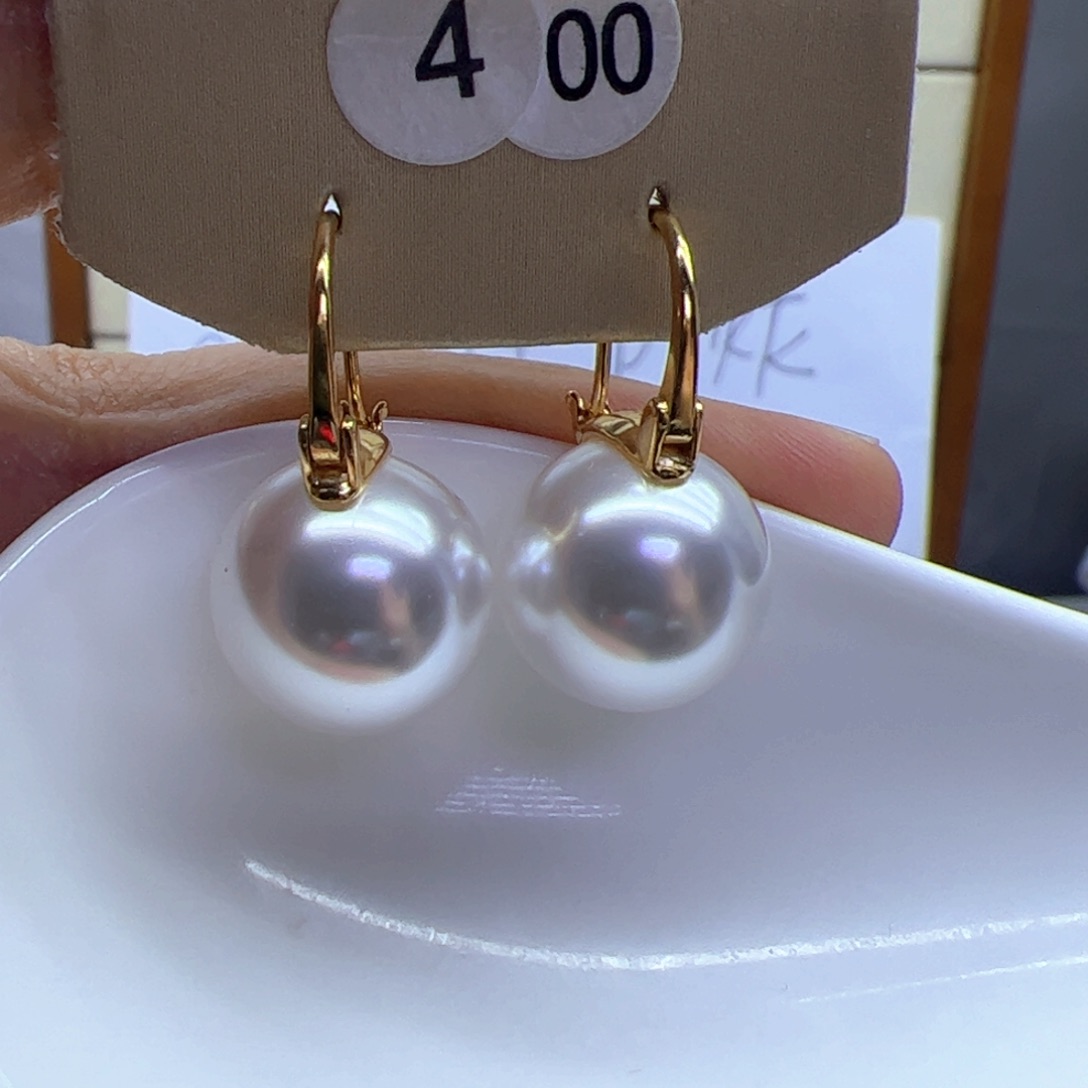 淡水珍珠耳饰银S925镶嵌