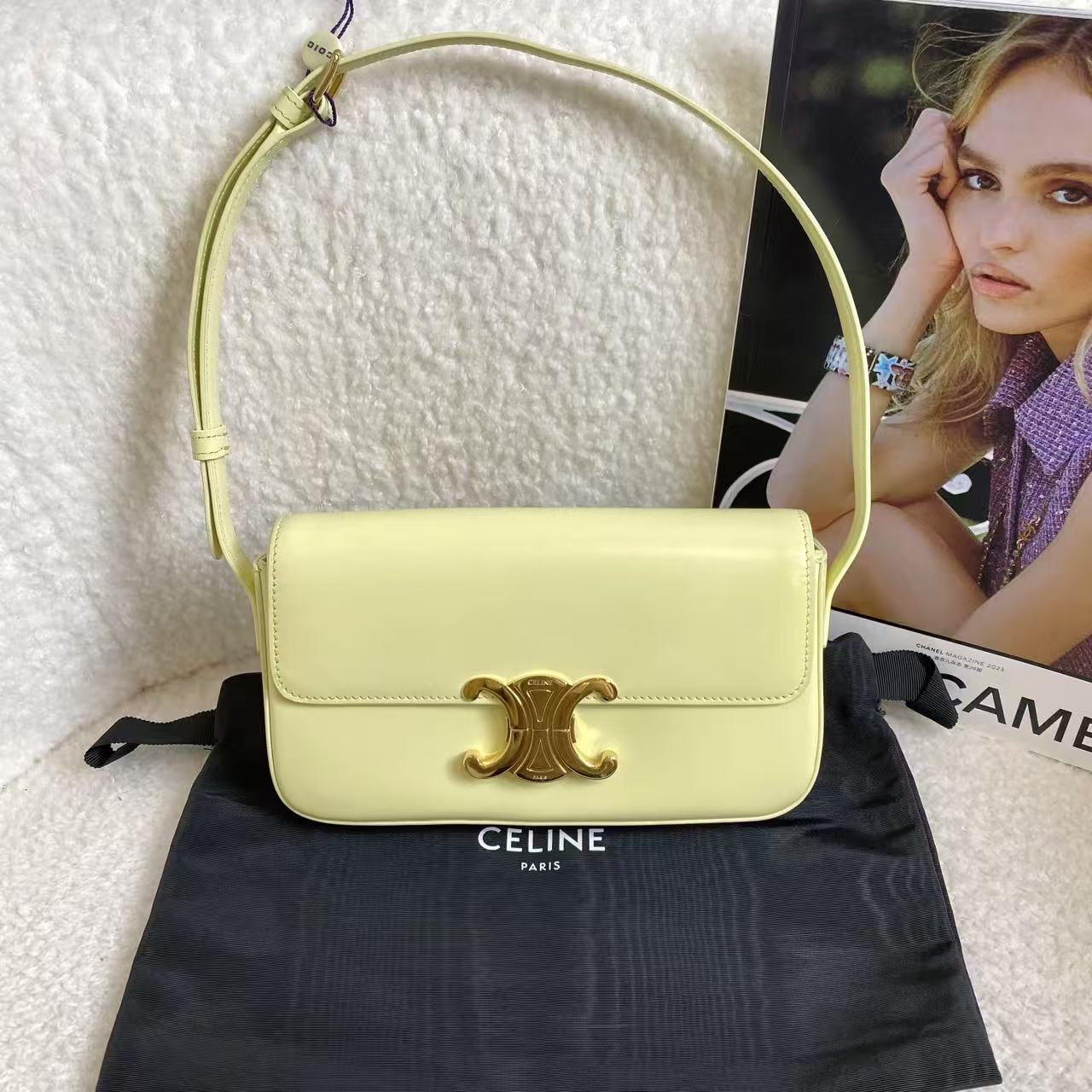 99新 Celine/思琳 小鸡黄腋下包/68355737/12期免息/代卖服务