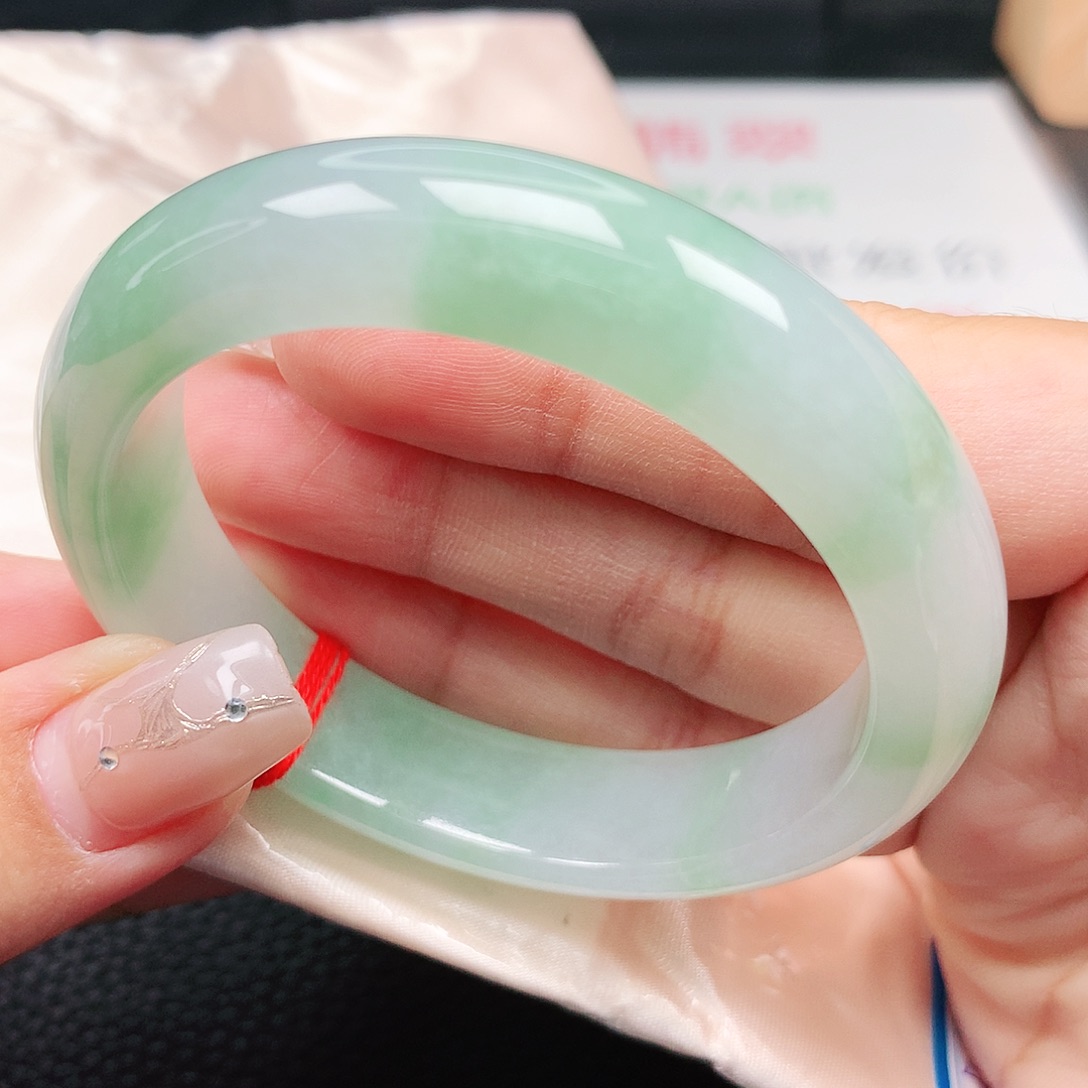 未镶嵌手镯翡翠54正圈