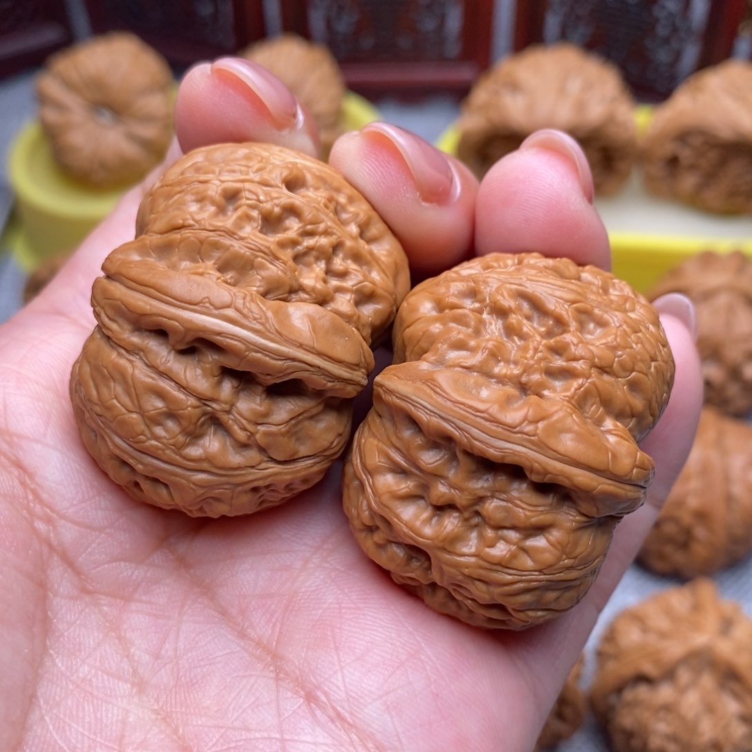 文玩核桃把件元宝41全