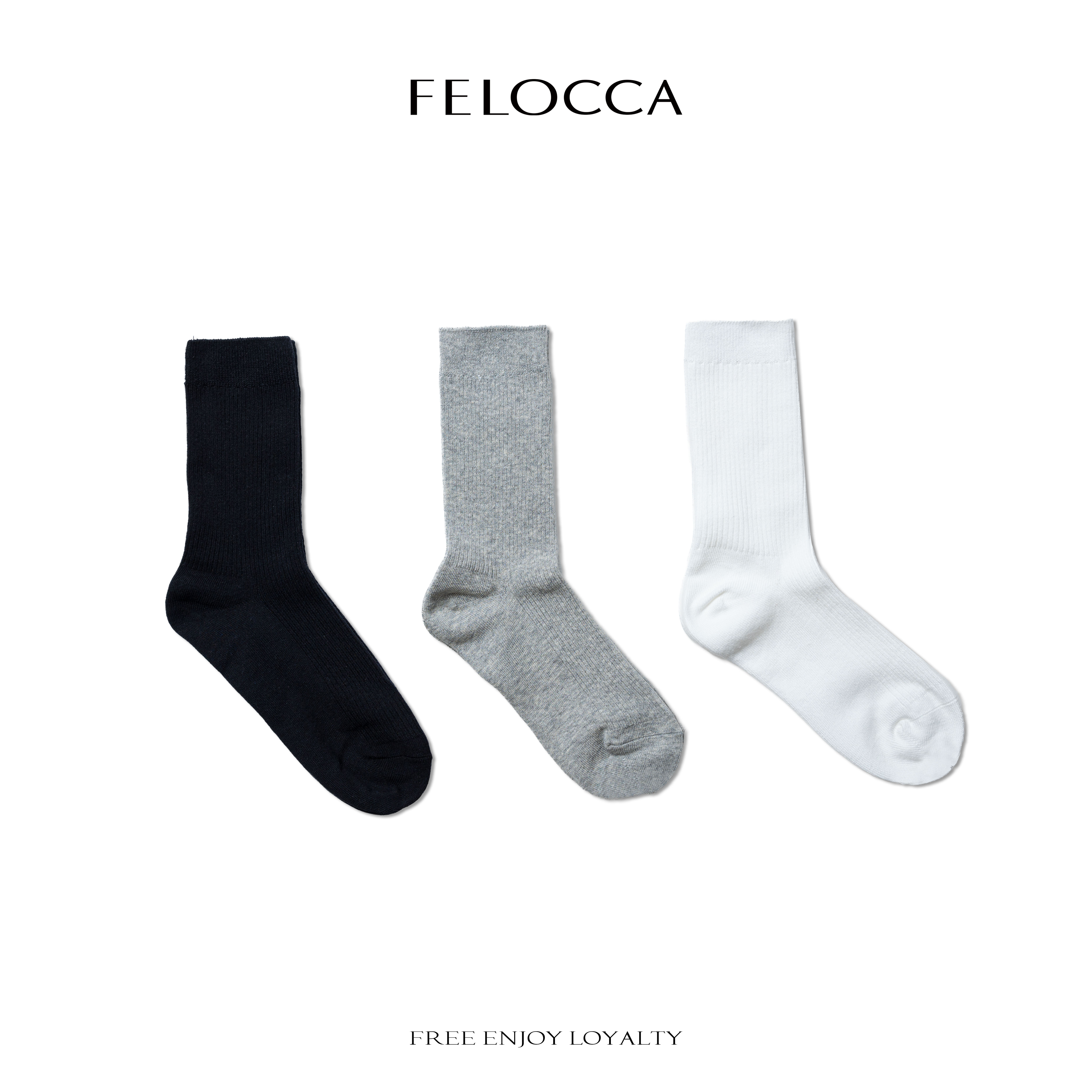 【FELOCCA】堆堆袜软糯纯色百搭中筒袜NYN-4797