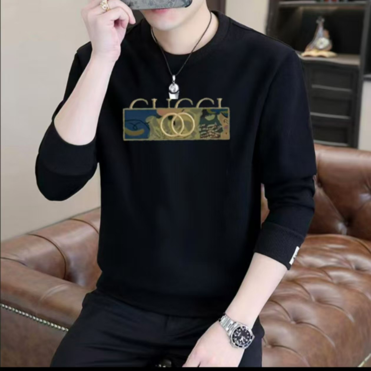 秋冬华棉卫衣印花重磅卫衣潮流长袖卫衣秋季男上衣男士时尚休闲