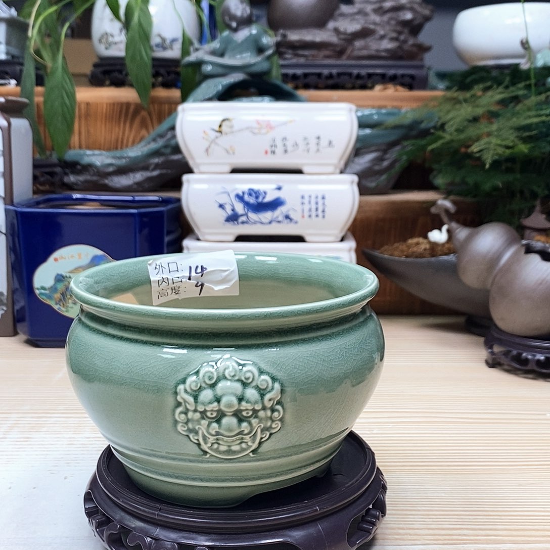 紫砂花盆陶瓷艺术花盆陶瓷