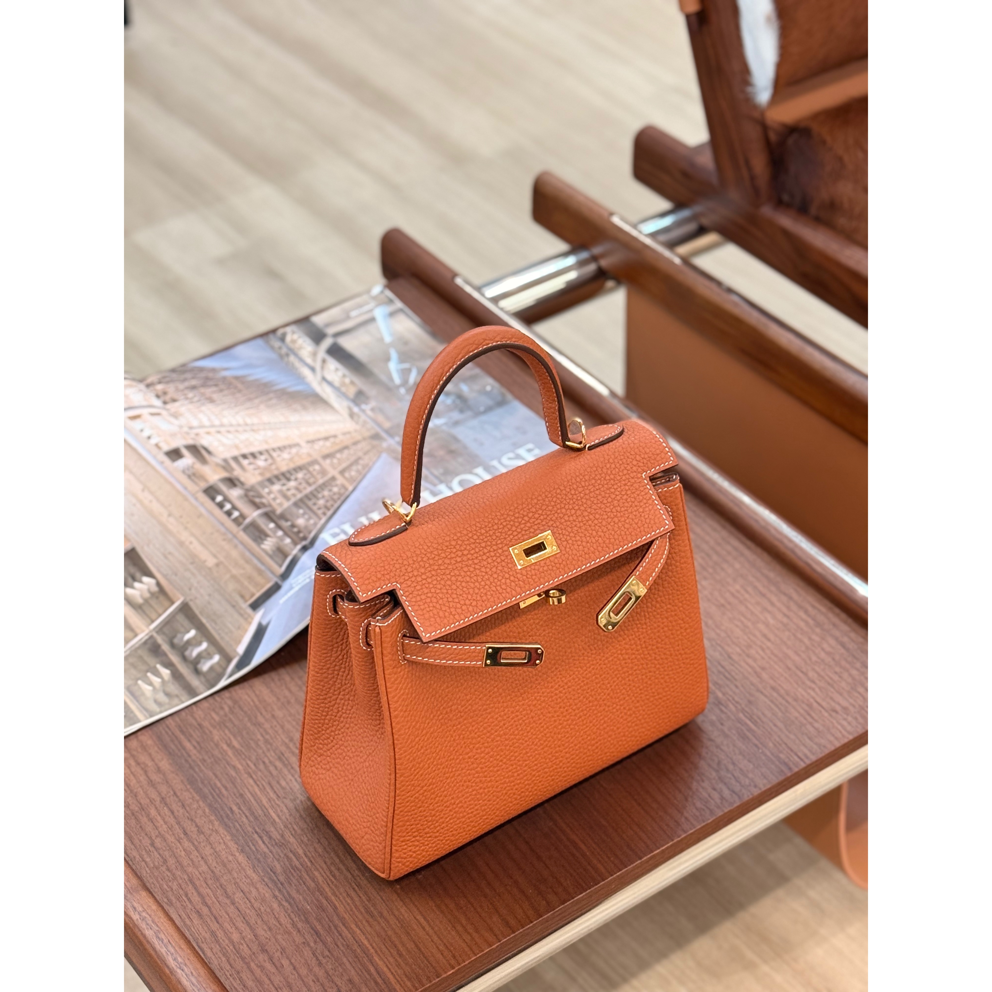 一只甜 KL25太妃色金扣包包