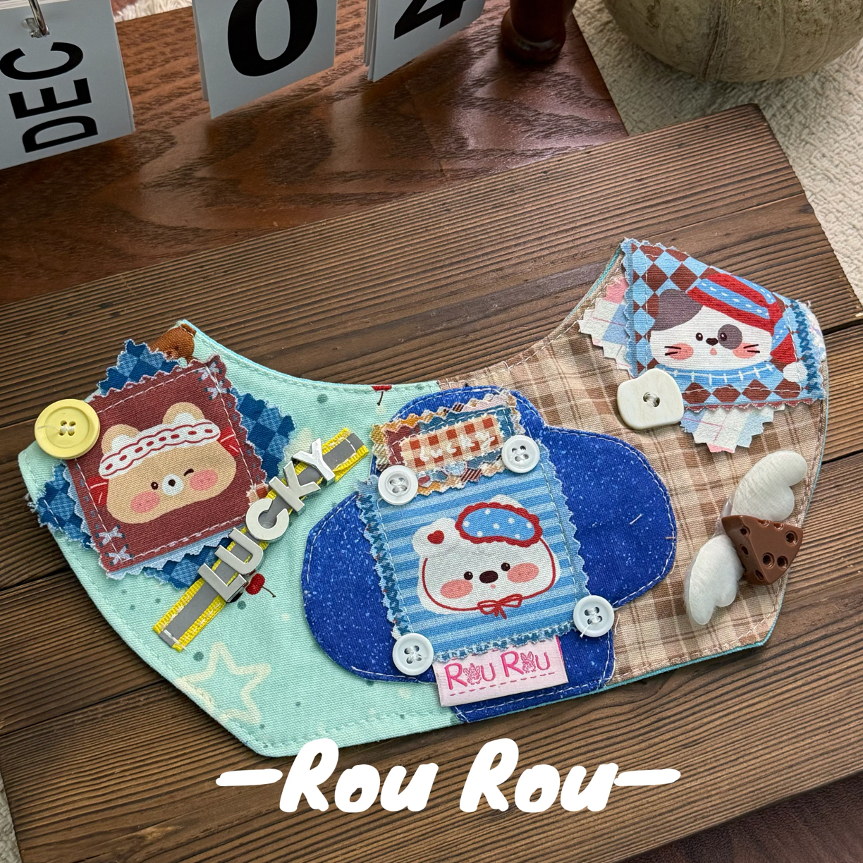 【RouRou-原创·版型】定做宠物口水巾-《软萌小狗》