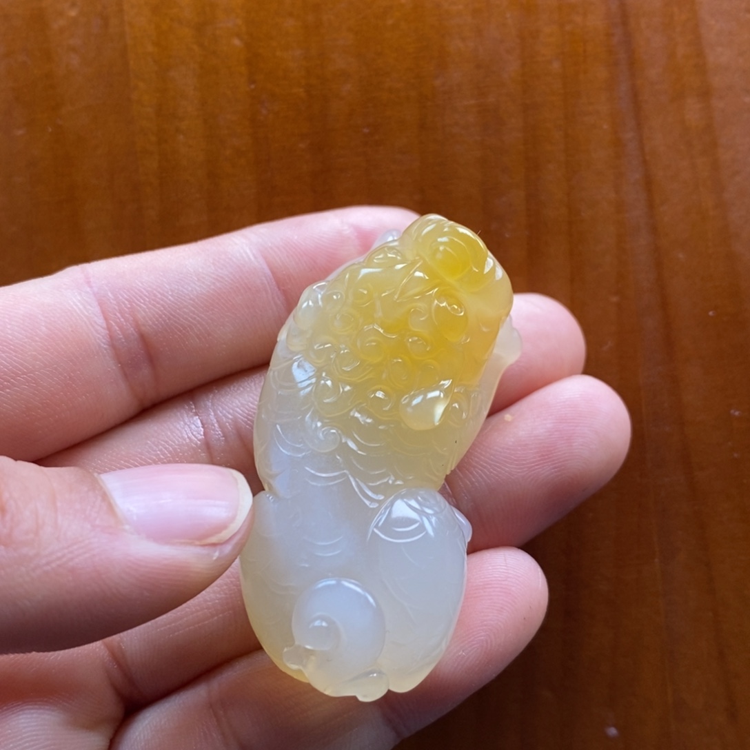 石英质玉（黄龙玉）未镶嵌颈饰