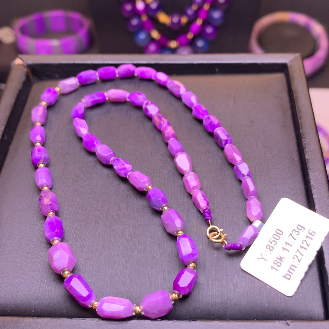 苏纪石（舒俱来）18K金镶嵌项链