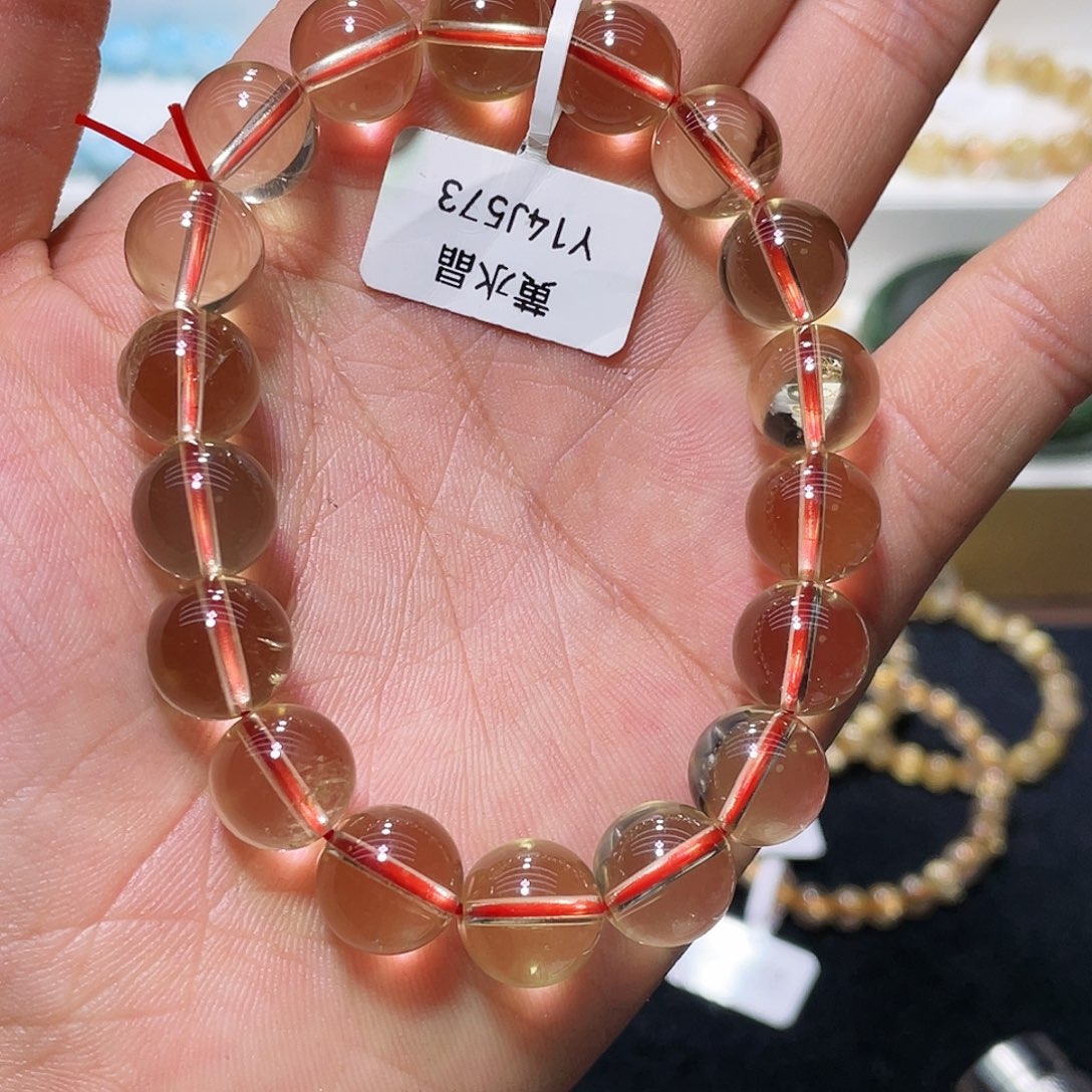 水晶手链未镶嵌巴西暴力黄黄水晶12