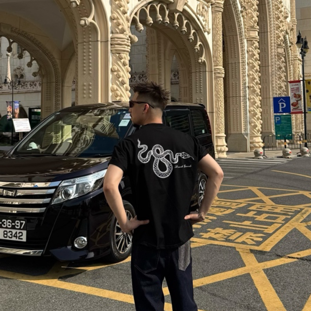 25款蛇年限定夏季3m反光短袖T恤百搭休闲圆领上衣纯色潮流宽松