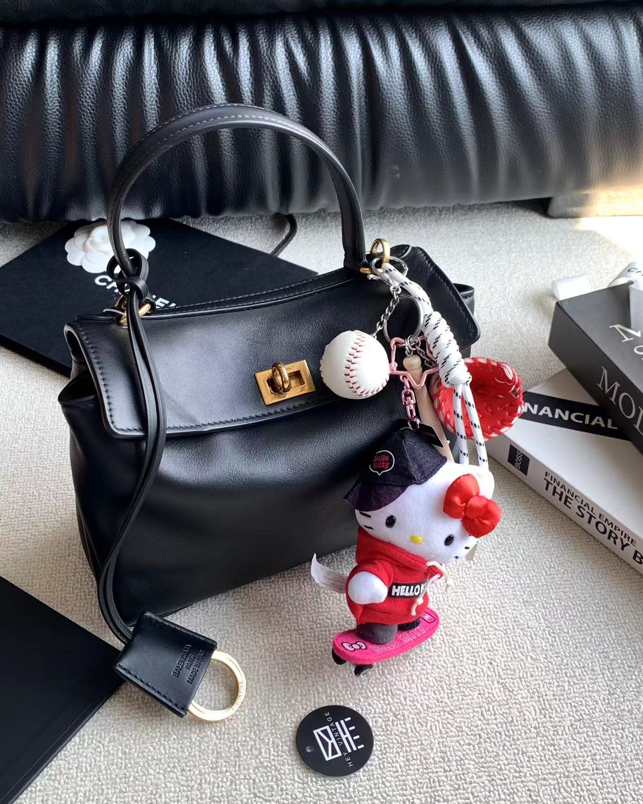 99新 Balenciaga/巴黎世家 黑金rodeo mini包 16036324