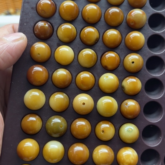 吊坠白玉菩提瑕疵13焦糖圆珠20颗卡灯牌宠30颗