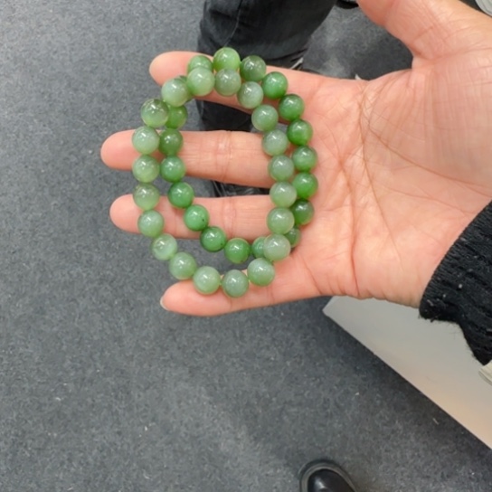 和田玉手链未镶嵌卡10猫眼手串，多样性发一