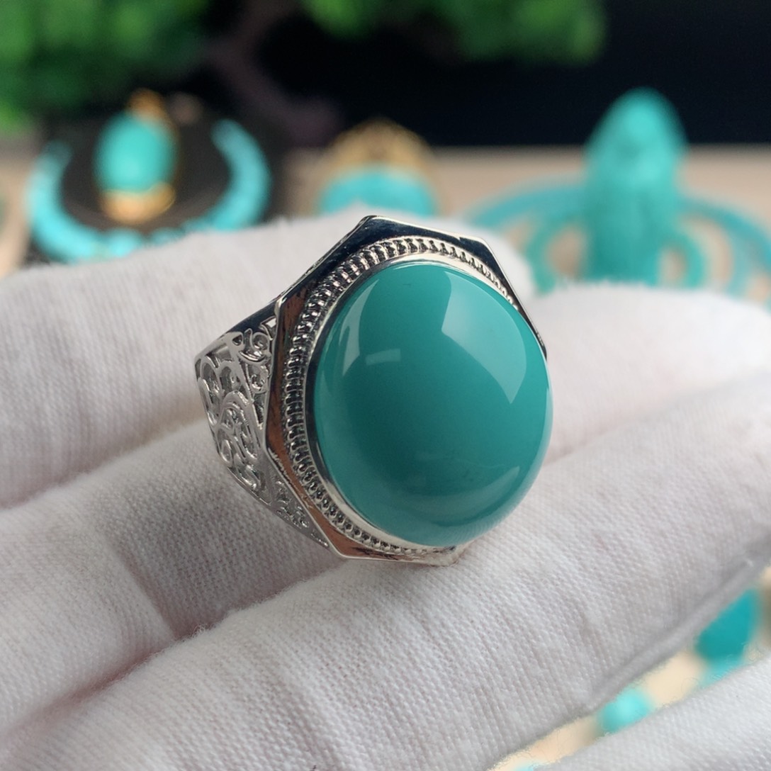 【闪购商品】绿松石精品戒指银S925镶嵌