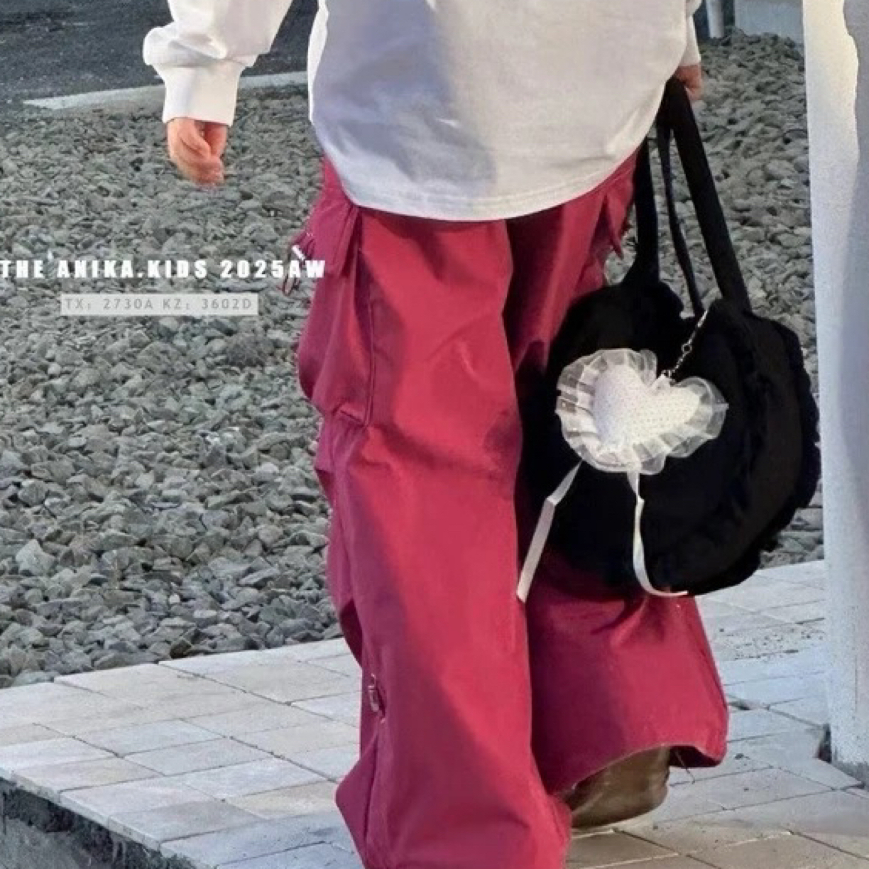 &苏珊&2025新款工装裤玫粉色潮酷女童工装裤3602