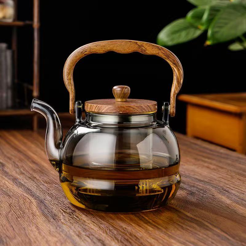 煮茶器高硼硅侧把轻奢逍遥壶泡茶壶网红茶壶煮茶壶侧把壶茶具电陶
