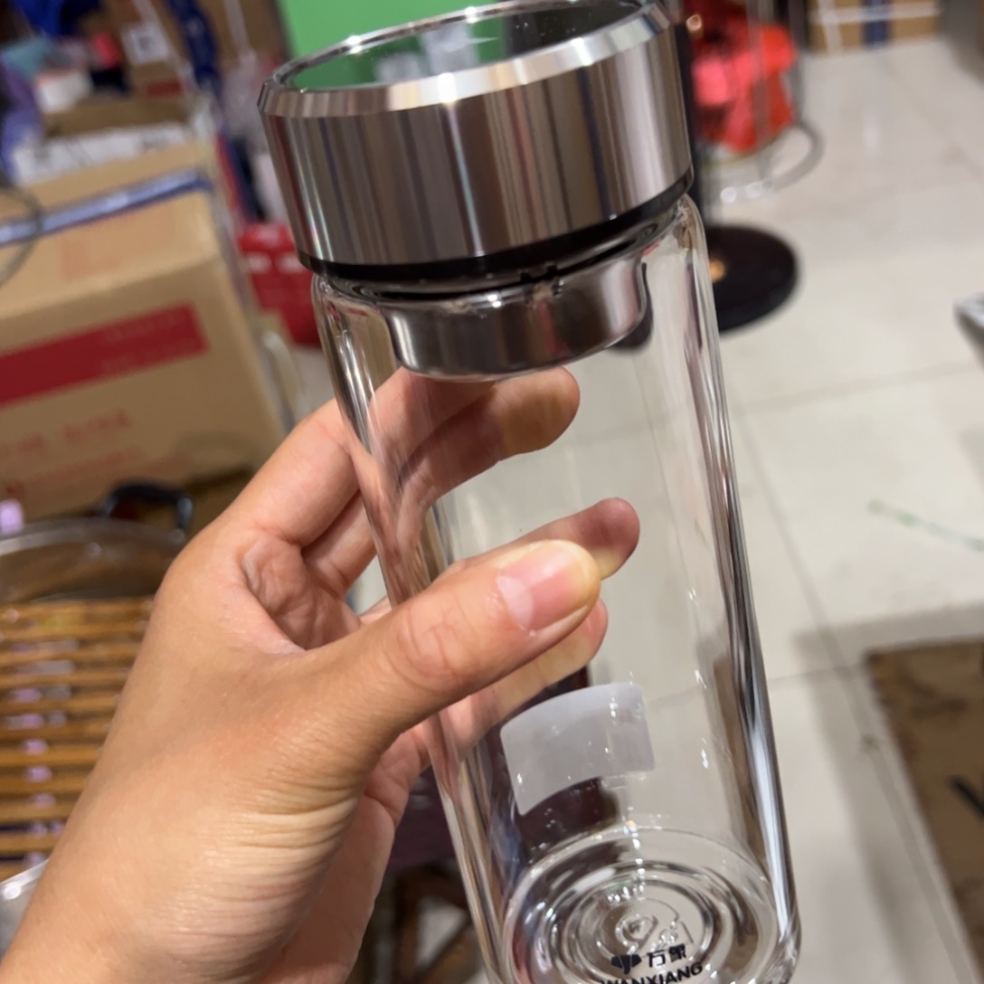 万象时空知了u429本色单层烫手玻璃杯➕杯套